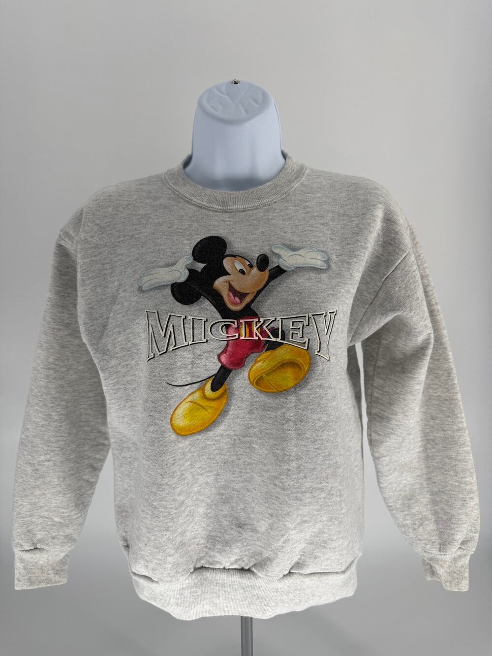 Vintage Y2K Disneyland Mickey Mouse Crewneck Sweatshirt USA Gray Large L